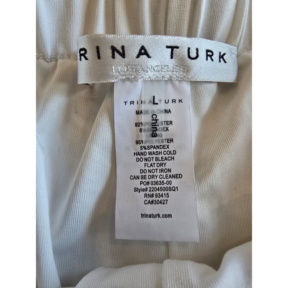 Trina‎ Turk Women's White Idol Sequin Shorts Size Large - Picture 8 of 9